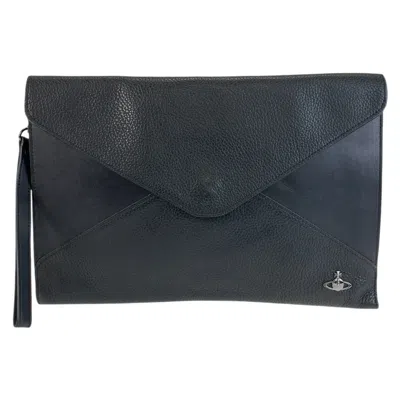 Pre-owned Vivienne Westwood Black Leather Clutch Bag ()
