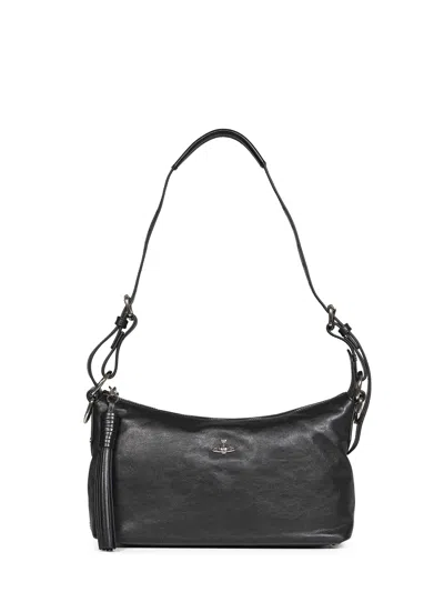 Vivienne Westwood Black Leather Emma Shoulder Bag<br/>
