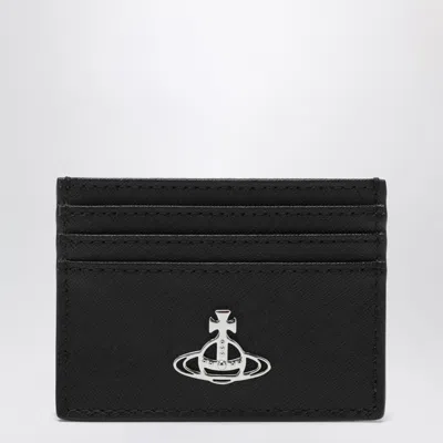 Vivienne Westwood Black Leather Flat Card Holder