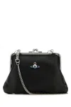 Vivienne Westwood Black Leather Granny Handbag