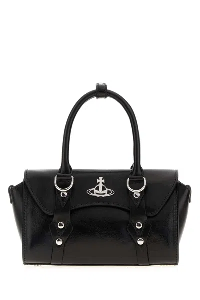 Vivienne Westwood Black Leather Mini Bettina Handbag