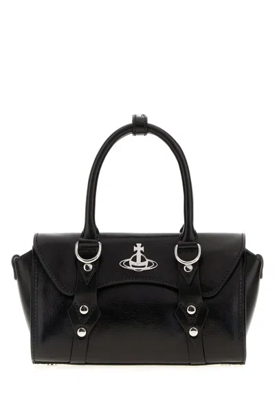 Vivienne Westwood Black Leather Mini Bettina Handbag