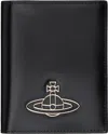 Vivienne Westwood Black Leather Passport Holder In Aw24-n401