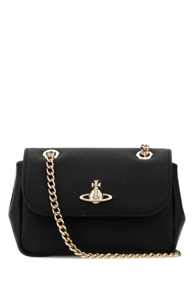 Vivienne Westwood Small Purse Chain Shoulder Bag In Black