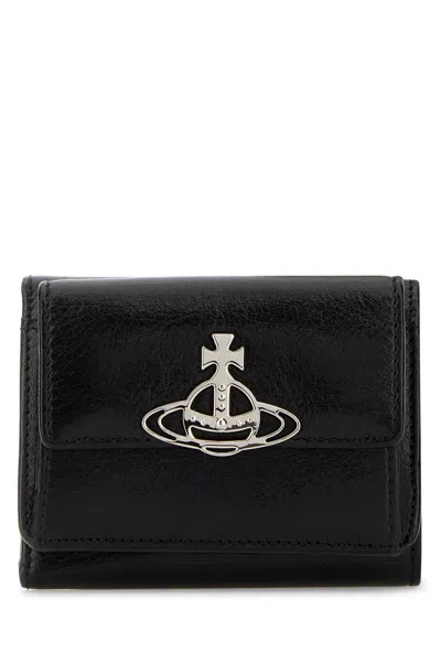 VIVIENNE WESTWOOD VIVIENNE WESTWOOD BLACK LEATHER WALLET