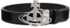 Vivienne Westwood Black Line Orb Buckle Belt