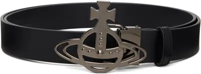 Vivienne Westwood Black Line Orb Buckle Belt
