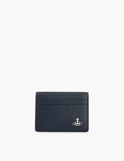 Vivienne Westwood Black Logo-plaque Faux-leather Cardholder