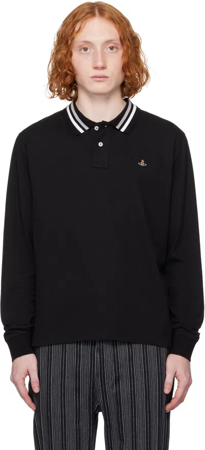 Vivienne Westwood Black Long Sleeve Polo