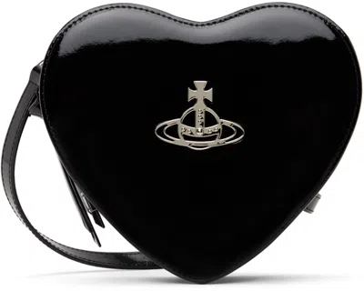 VIVIENNE WESTWOOD ブラック LOUISE HEART クロスボディバッグ