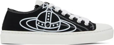 Vivienne Westwood Black Low-top Plimsoll Sneakers In Ss25-n401