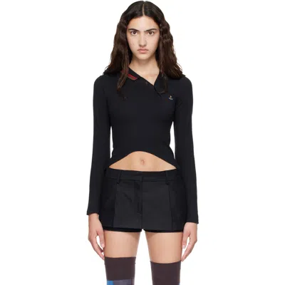 Vivienne Westwood Black Ls Glory Polo In N401 Black