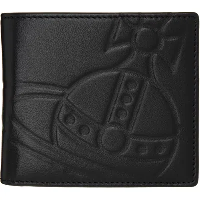 Vivienne Westwood Black Man. Billfold Wallet In Aw26-n401 Black