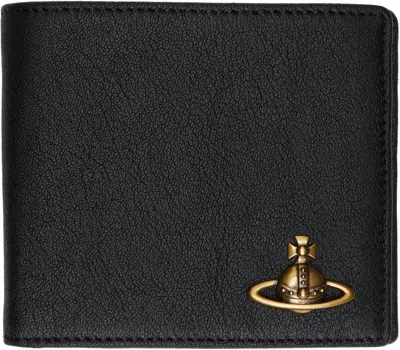 Vivienne Westwood Black Man. Billfold Wallet In Ss25-n401
