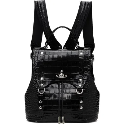 Vivienne Westwood Black Max Small Backpack In N401 Black