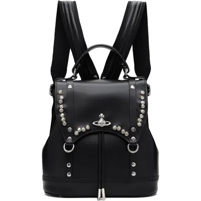 Vivienne Westwood Black Max Small Backpack In N402 Black