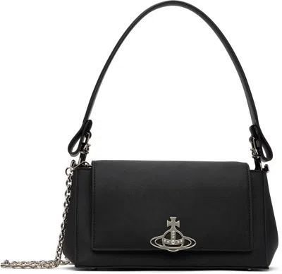 Vivienne Westwood Black Medium Hazel Bag In Ss25-n401