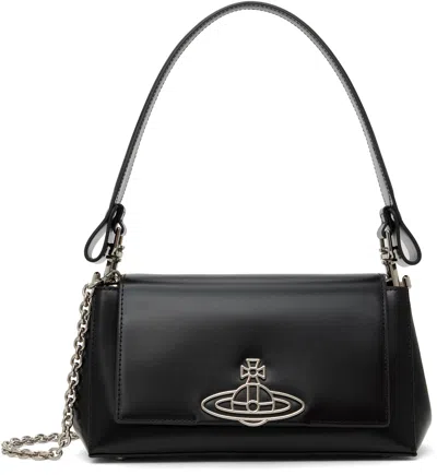 Vivienne Westwood Black Medium Hazel Bag In Ss25-n401