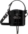 Vivienne Westwood Black Mini Daisy Pouch In Ss25-n401