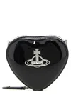 Vivienne Westwood Black Mini Heart Crossbody Bag In Black