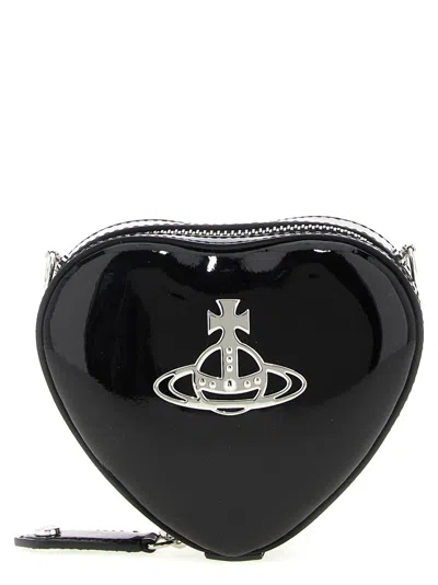 Vivienne Westwood Black Mini Heart Crossbody Bag