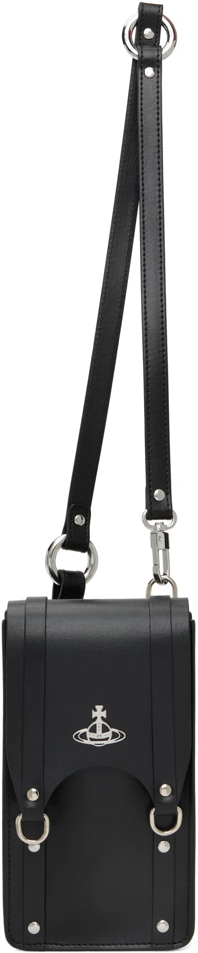 Vivienne Westwood Black Mini Max Crossbody Bag In Ss25-n401
