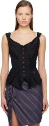 Vivienne Westwood Black Monday Vest Top In Black