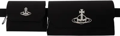 Vivienne Westwood Black Multi Pouch Belt In N401 Black
