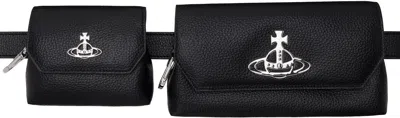 Vivienne Westwood Black Multi Pouch Belt In N403 Black