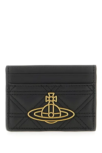 Vivienne Westwood Flat Card Holder In Black