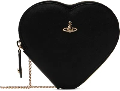 Vivienne Westwood Black New Heart Crossbody Bag In N402 Black