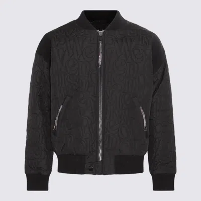 Vivienne Westwood Logo-stitch Quilted Bomber Jacket In Black