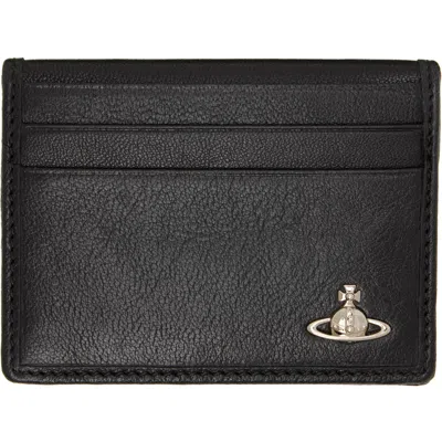 Vivienne Westwood Black Orb Bifold Man Card Holder In Aw26-n401 Black