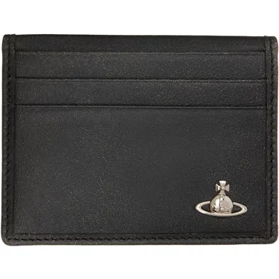 Vivienne Westwood Black Orb Bifold Man Card Holder In Aw26-p410 Off Black