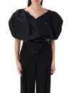 Vivienne Westwood Women Heart Asymmetric Cotton Top In Black