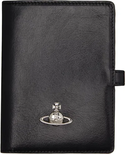 Vivienne Westwood Black Orb Passport Holder