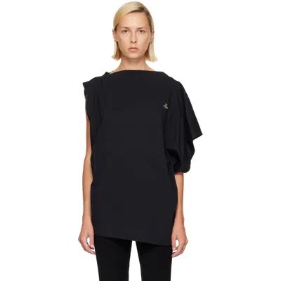 Vivienne Westwood Black Oversized Hebo T-shirt In Multi