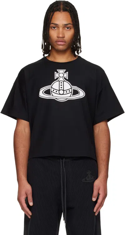 VIVIENNE WESTWOOD BLACK PARIS ORB BOX T-SHIRT