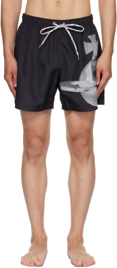 Vivienne Westwood Black Pixel Orb Surf Swim Shorts