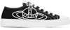 Vivienne Westwood Low-top Sneakers With Contrasting Detail And Bold Emblem In Black