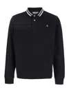 Vivienne Westwood Black Polo Shirt With Contrasting Collar And Orb Logo Detail On The Front In Black