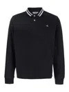 Vivienne Westwood Black Polo Shirt With Contrasting Collar And Orb Logo Detail On The Front In Black