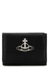 Vivienne Westwood Black Polyurethane Wallets In Black