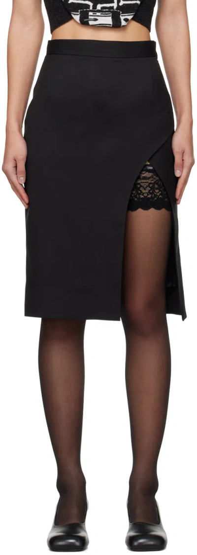 Vivienne Westwood Black Rita Midi Skirt In N401 Black