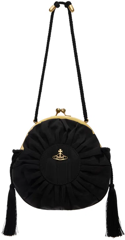 Vivienne Westwood Black Rosie Circle Frame Crossbody Bag
