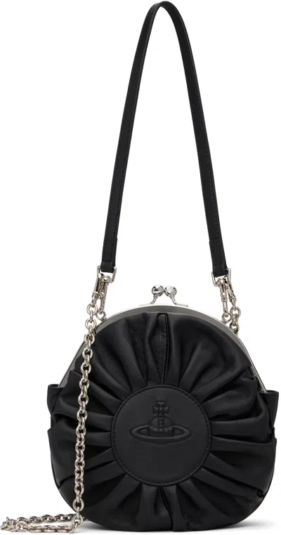 Vivienne Westwood Black Rosie Circle Frame Crossbody Bag In Ss25-n401