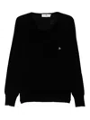 Vivienne Westwood Pamela V-neck Wool Sweater Clothing In Black