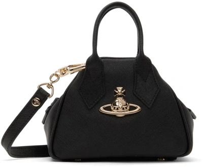Vivienne Westwood Black Saffiano Mini Yasmine Bag In N403 Black