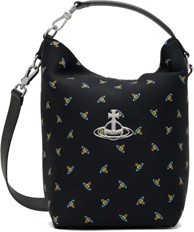 Vivienne Westwood Black Sam Crossbody Bag In Aw24-n303