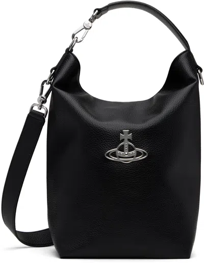 Vivienne Westwood Black Sam Crossbody Bag In Aw24-n403